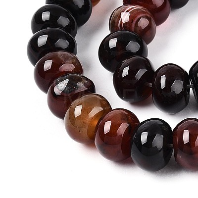Dyed Natural Agate Beads Strands G-T144-26B-1