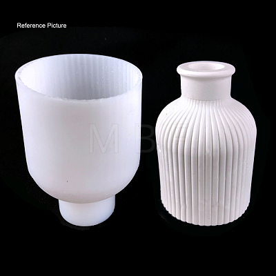 DIY Grooved Column Vase Silicone Molds DIY-E047-01-1