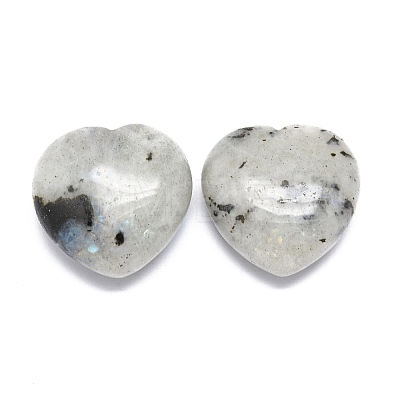Natural Labradorite Heart Love Palm Worry Stone G-H268-F02-C-1