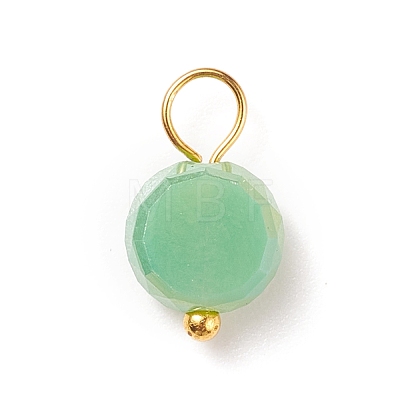 Electroplate Opaque Glass Charms PALLOY-JF01538-1