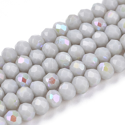 Electroplate Opaque Solid Color Glass Beads Strands LS-EGLA-A034-P3mm-L23-1