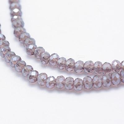 Electroplate Glass Beads Strands EGLA-J144-PL-A02-1