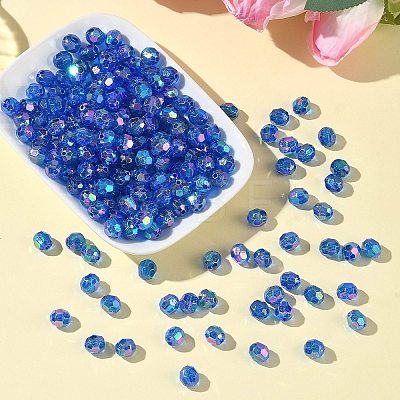 Eco-Friendly Transparent Acrylic Beads TACR-PL642-8mm-32-1