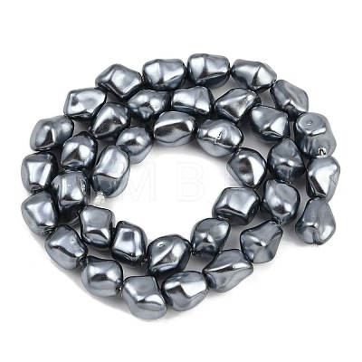 Electroplated Shell Pearl Beads Strands BSHE-H113-05C-1