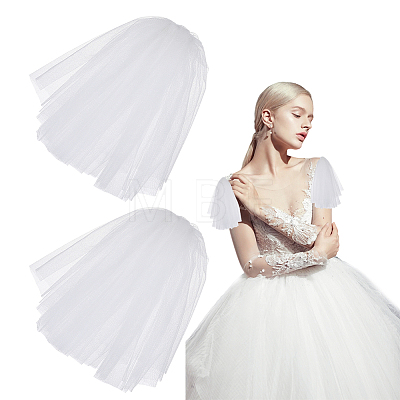 Polyester Mesh Shoulder Sleeves for Bride AJEW-WH0596-885A-1