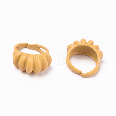 Spray Painted Alloy Cuff Rings RJEW-T011-24A-RS-1