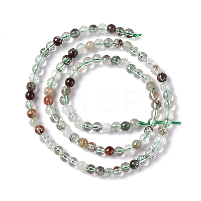 Natural Green Lodolite Quartz/Garden Quartz Beads Strands G-G933-03B-1