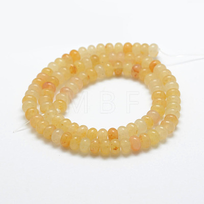 Natural Yellow Jade Beads Strands X-G-G665-12-6x4mm-1
