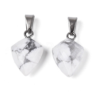 Natural Howlite Pendants G-N349-18P-07-1