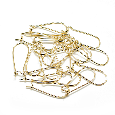 Brass Hoop Earrings X-KK-T032-012G-1