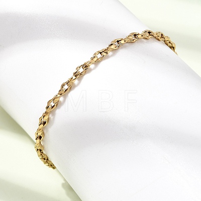 3MM 304 Stainless Steel Twisted Oval Link Chain Bracelets for Man and Women SA-CBAB767-17A-G-1
