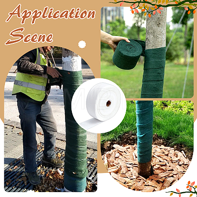 1 Roll Non-woven Fabrics Tree Wrap for Keeping Warm and Moisturizing AJEW-BC0010-77B-1