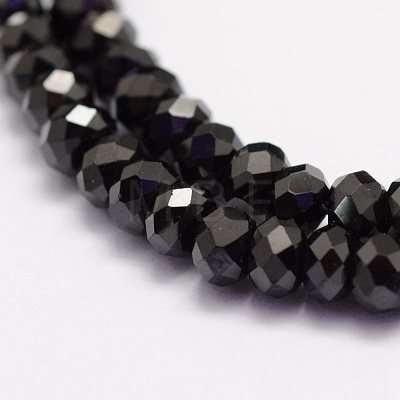 Natural Black Spinel Beads Beads Strands G-F460-19-1