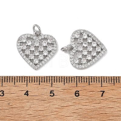 SHEGRACE Brass Micro Pave Clear Cubic Zirconia Pendants XGRQ2C704-412P-1