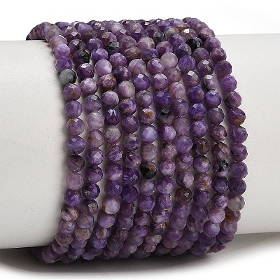 Natural Charoite Beads Strands GG-CBA77FB-B02-3mm-1