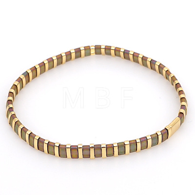 Bohemian Glass Seed Beaded Stretch Bracelets JM4508-37-1