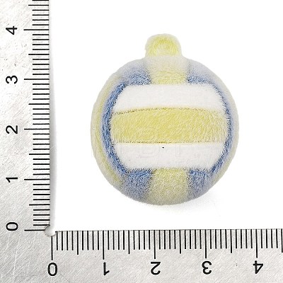 Sports Theme Flocking Silicone Pendants SIL-C012-02A-04-1