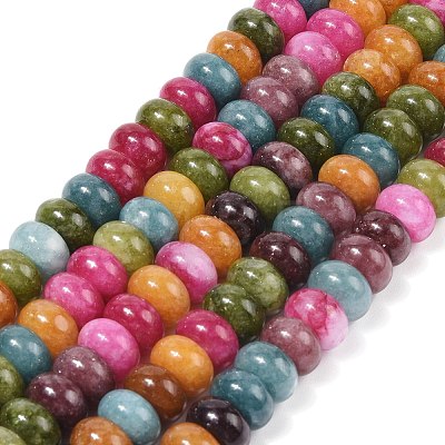 Dyed Natural White Jade Beads Strands X-G-G107-A10-01-1