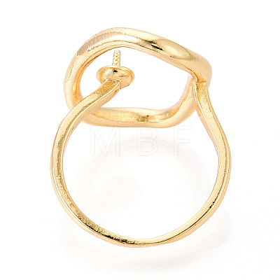 Oval Brass Cup Peg Ring Settings X-KK-N274-38G-1