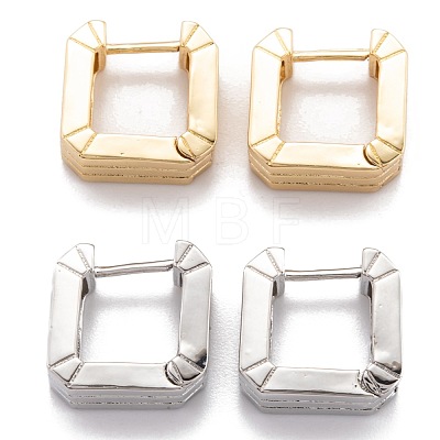 Brass Huggie Hoop Earrings EJEW-F264-16-1