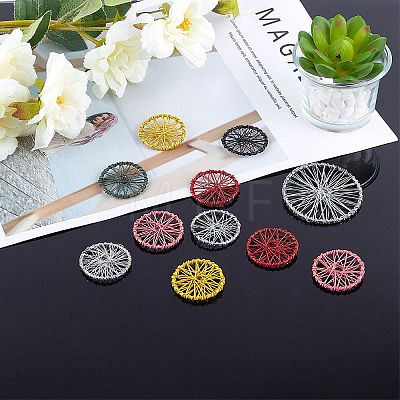 Wrapped Wire Hollow Iron Pendants IFIN-GA0001-31-1