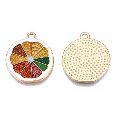 Rack Plating Alloy Enamel Pendants PALLOY-N172-055-1