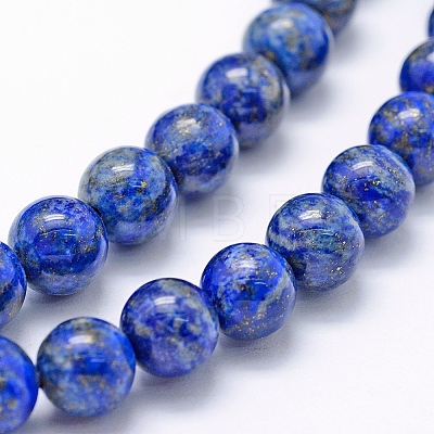Natural Lapis Lazuli Beads Strands G-P335-09-8mm-1