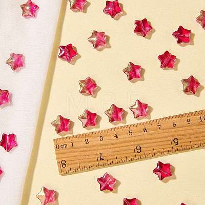 100Pcs Gradient Color Handmade Lampwork Beads DIY-SZ0010-51D-1
