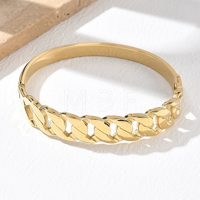 Braided 304 Stainless Steel Hinged Bangles for Women BJEW-Z178-10G-1