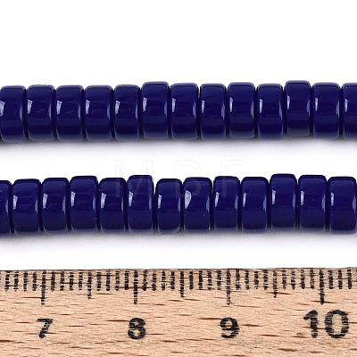 Opaque Solid Color Glass Beads Strands GLAA-N026-3x6mm-09-1