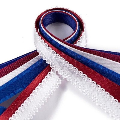 18 Yards 6 Styles Independence Day Polyester & Polycotton Ribbons Sets SRIB-A015-02B-01-1