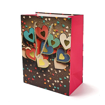 4 Colors Valentine's Day Love Paper Gift Bags CARB-D014-01J-1