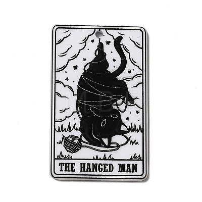Tarot Theme Printed Acrylic Pendants MACR-G061-04S-1