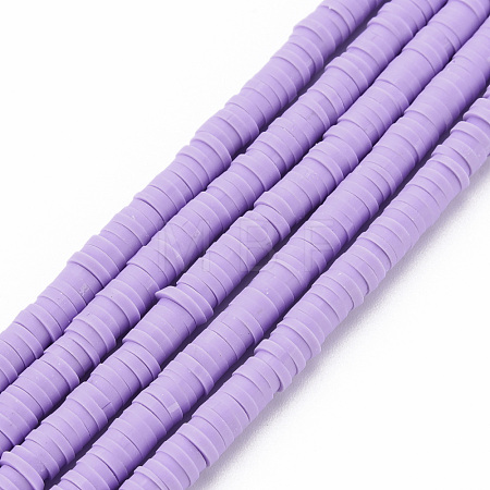 Handmade Polymer Clay Bead Strands X-CLAY-T002-4mm-57-1
