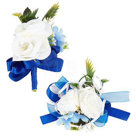 1Pc Silk Cloth Wrist Corsage AJEW-CP0001-73-1