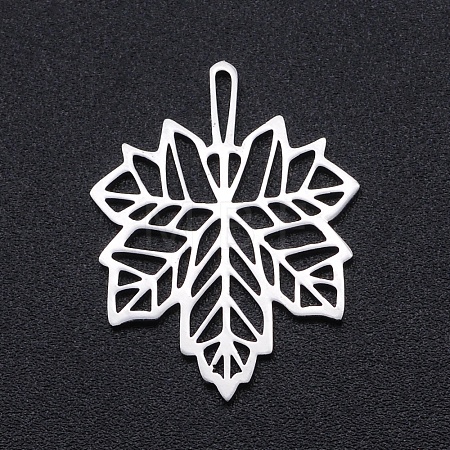 Non-Tarnish Autumn Theme 201 Stainless Steel Filigree Joiners Links STAS-S105-JN888-1-1