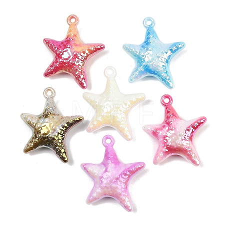 UV Plating Acrylic Pendants OACR-A040-06-1