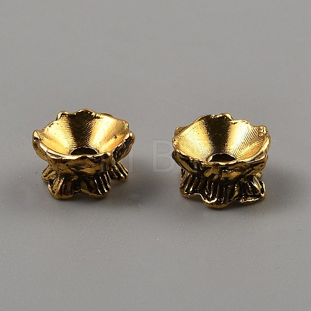 Tibetan Style Alloy Bead Caps FIND-WH0291-09B-AG-1