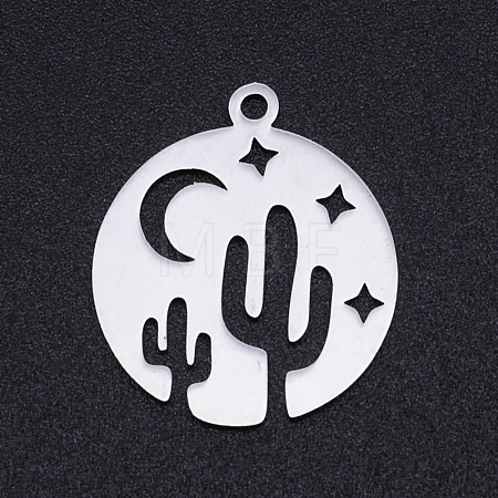 Non-Tarnish 201 Stainless Steel Laser Cut Pendants STAS-S105-T969-1-1