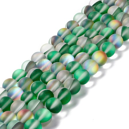 Synthetic Moonstone Beads Strands G-E573-01C-20-1