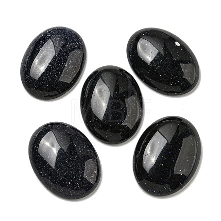 Synthetic Blue Goldstone Cabochons G-C115-01B-49-1