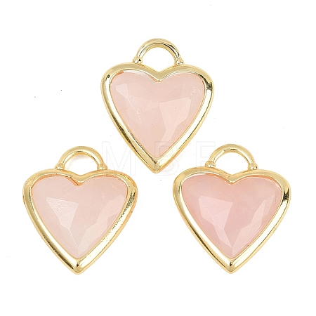 Natural Rose Quartz Faceted Pendants G-Z154-01G-06-1