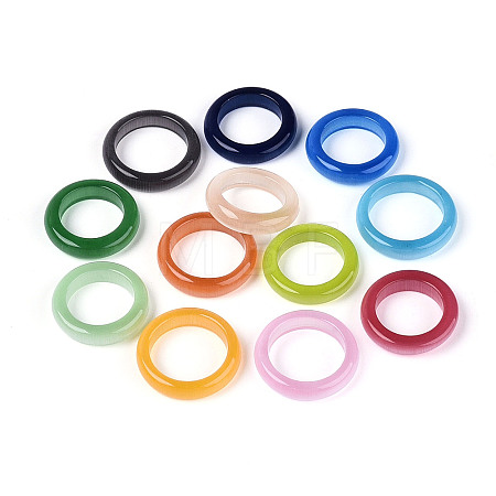 Dyed Glass Finger Rings CE-T003-04M-1