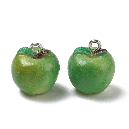 Opaque Resin Imitation Fruit Pendants RE-CBA9CFC-01B-1