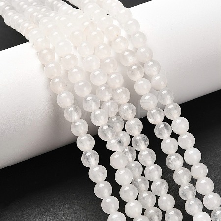 Natural White Jade Round Bead Strands LS-G-P072-08-6mm-1