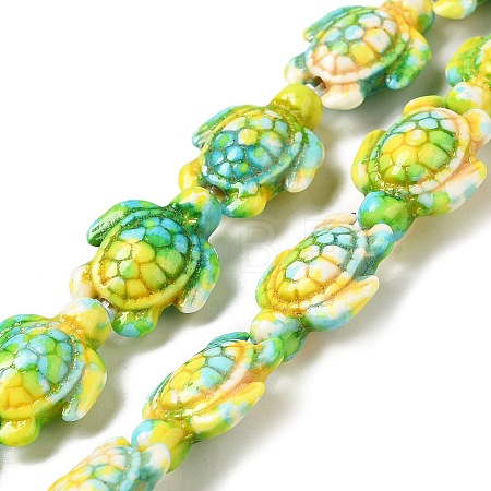 Synthetic Turquoise Dyed Beads Strands G-P507-05A-1