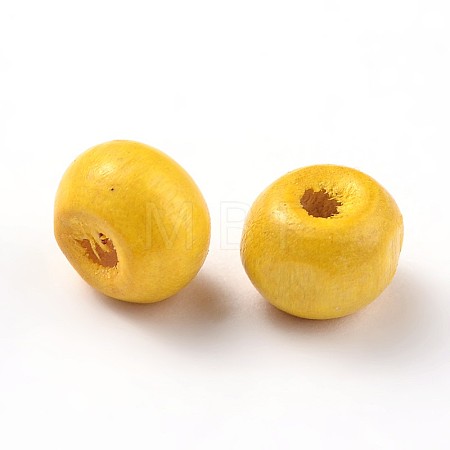 Dyed Natural Wood Beads WOOD-Q006-6mm-03-LF-1