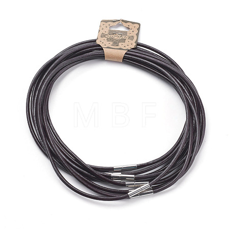 Cowhide Leather Cord Necklace Making MAK-G003-06A-1