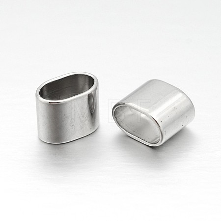 Non-Tarnish Rectangle 304 Stainless Steel Slide Charms/Slider Beads STAS-N065-98-1