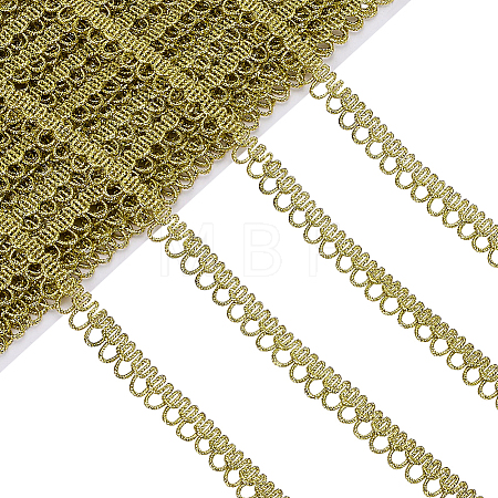 Polyester Centipede Braided Wavy Ribbon OCOR-WH0082-584-1